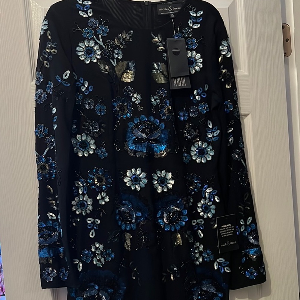 Needle & Thread black dress